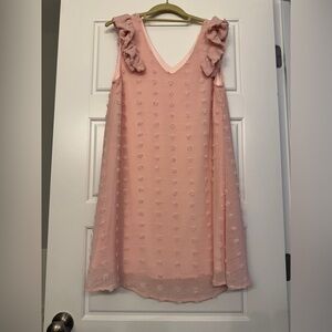 JODIFL Pink Ruffle Kids Dress